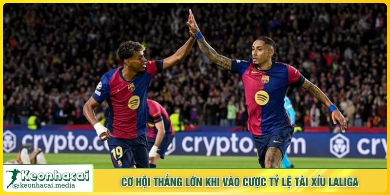 Cơ hội thắng lớn khi vào cược tỷ lệ tài xỉu Laliga